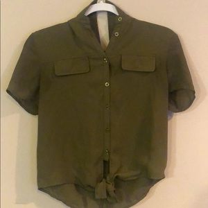 Half sleeve button blouse